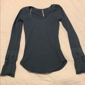 Free People Lace Thermal — Dark Teal